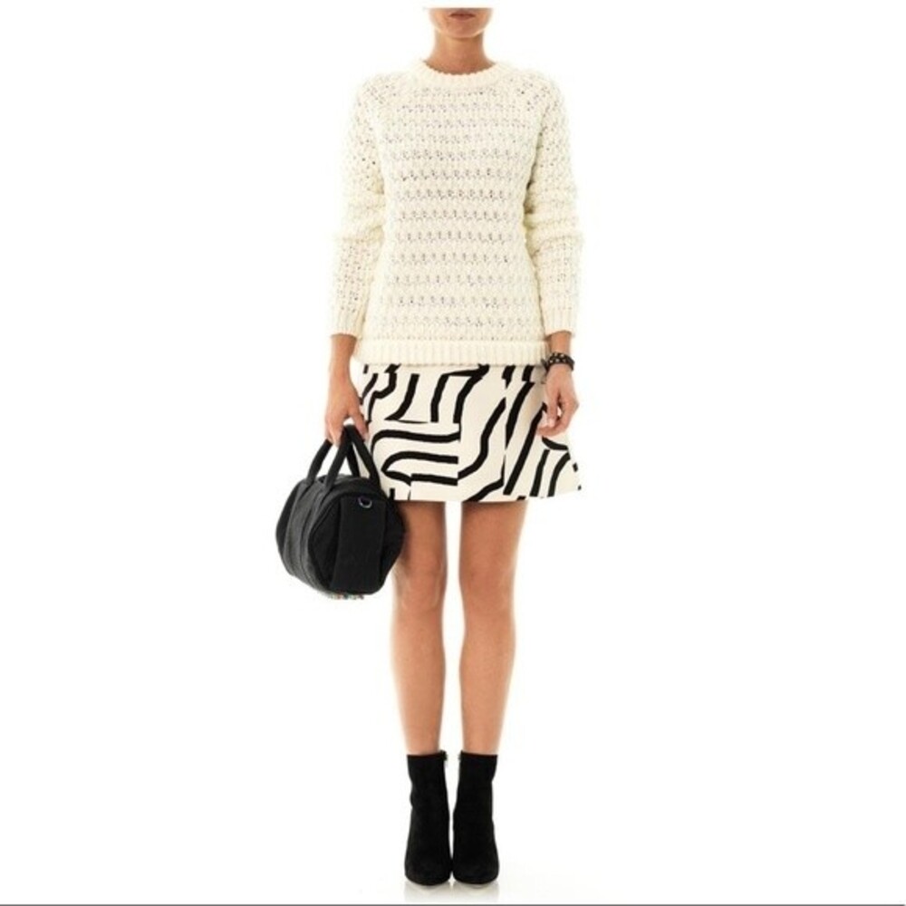 Tibi Honeycomb Chunky Knit Sweater in Natural S NWOT